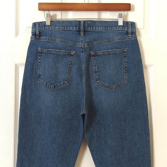 Loft Classic Medium Wash High Waist Slim Straight Leg Ankle Cropped Jeans 30/10 - Picture 5 of 15